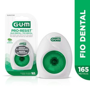 Fio Dental Gum Pro-Resist Menta Encerado 165m