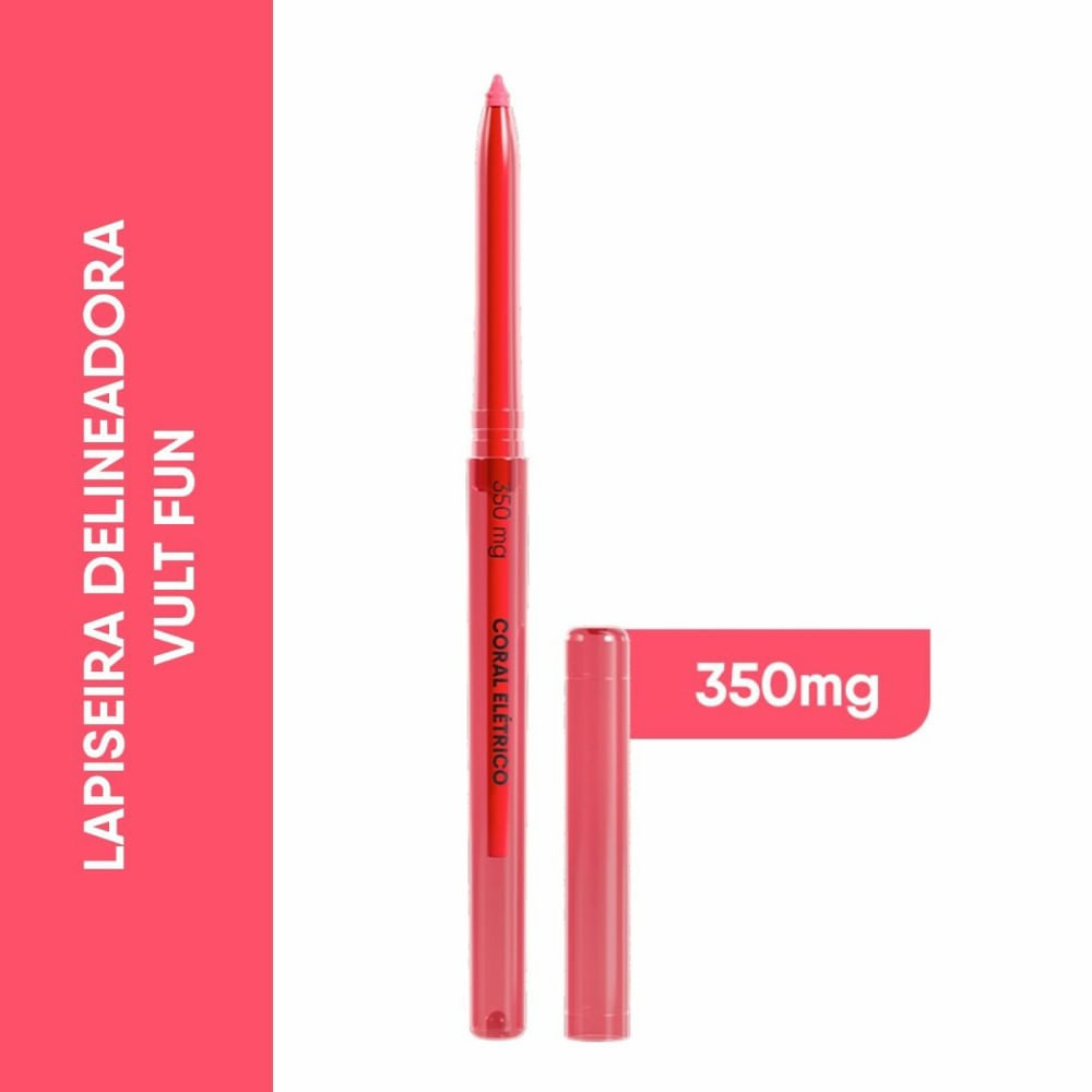 Lapiseira Delineadora Vult Fun Coral Elétrico 350mg