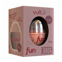 Iluminador Vult Fun 3 em 1 Rose Iluminada 6,5g