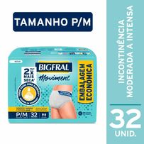 Roupa Íntima Bigfral Moviment P/M Unissex 32 Unidades
