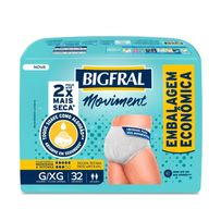 Roupa Íntima Bigfral Moviment G/XG Unissex 32 Unidades