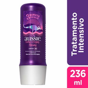 Creme De Tratamento Aussie 3 Minute Miracle Cachos E Crespos Ativados 236ml