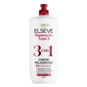 Creme Milagroso L'Oreal Paris Elseve 3 em 1 Reparação Total 5 - 500ml