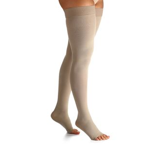 Meia 7/8 Coxa Sigvaris Select Comfort Premium Unissex 20-30mmHg Natural G1 - 1 Par
