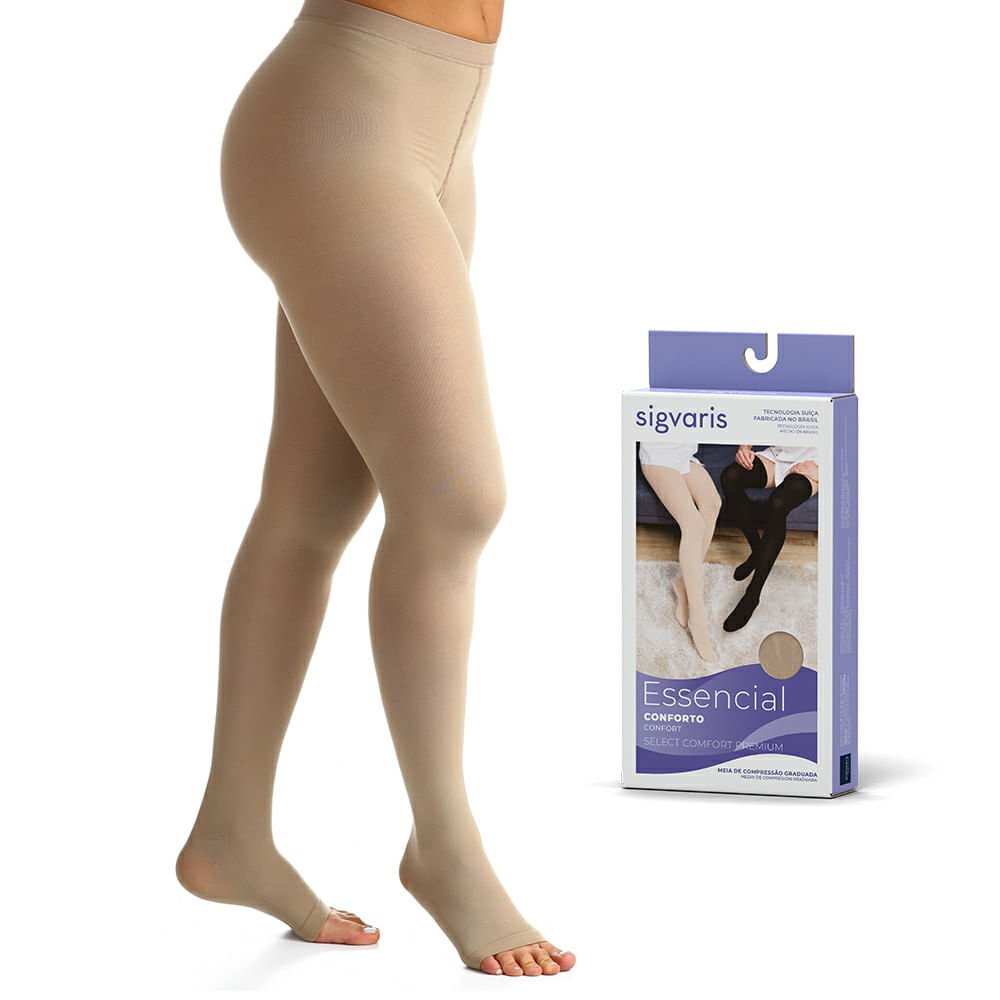 Meia Calça Sigvaris Select Comfort Premium 20-30mmHg Natural M2 - 1 Unidade