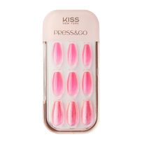 Unhas Autocolantes Kiss New York Press&Go Pink Jelly 30 Unhas