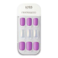 Unhas Autocolantes Kiss New York Press&Go Cool Purple 30 Unhas