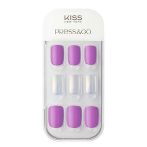 Unhas Autocolantes Kiss New York Press&Go Cool Purple 30 Unhas