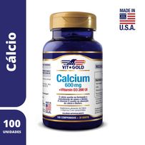 Calcium Vitgold 600 mg + Vitamin D3 100 Comprimidos