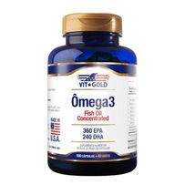Ômega 3 Fish Oil 1000mg Vitgold 100 Cápsulas