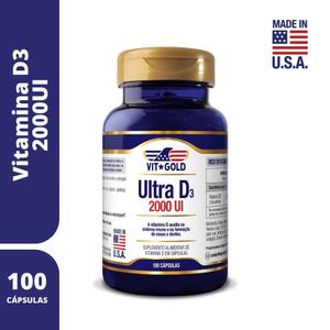 Vitamina Ultra D3 2000UI Vitgold 100 Cápsulas