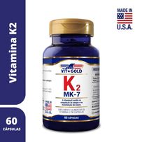 Vitamina K-2 MK-7 100mcg Vitgold 60 Cápsulas