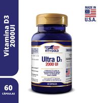 Vitamina Ultra D3 2000UI Vitgold 60 Cápsulas