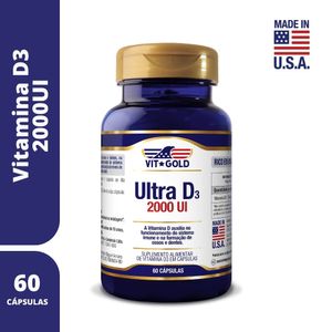Vitamina Ultra D3 2000UI Vitgold 60 Cápsulas
