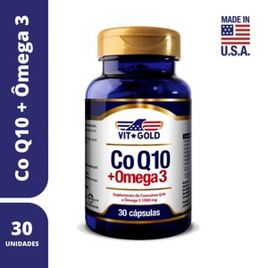 Co Q10 + Ômega 3 Vitgold 30 Cápsulas