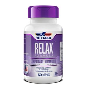 Relax Formula L-Triptofano E Vitamina B6 Vitgold 60 Cápsulas
