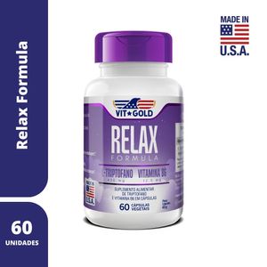 Relax Formula L-Triptofano E Vitamina B6 Vitgold 60 Cápsulas