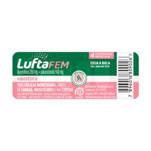 Analgésico Luftafem 4 Comprimidos