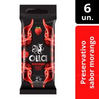 Preservativo Olla Morango 6 Unidades