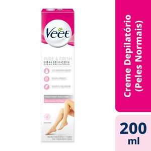 Creme Depilatório Corporal Veet Pure e Fresh Pele Normal 200ml
