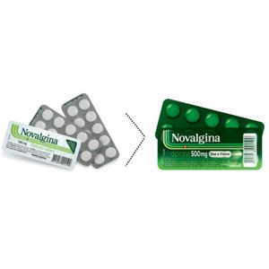 Analgésico e Antitérmico Novalgina 500mg 10 Comprimidos