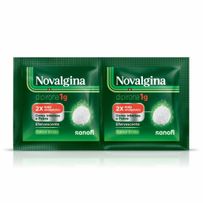 Analgésico e Antitérmico Novalgina 1g Sabor Limão 2 Comprimidos Efervescentes