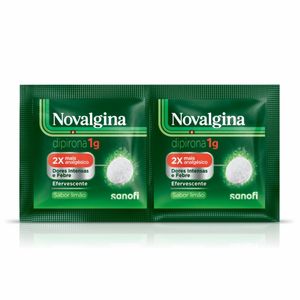 Analgésico e Antitérmico Novalgina 1g Sabor Limão 2 Comprimidos Efervescentes
