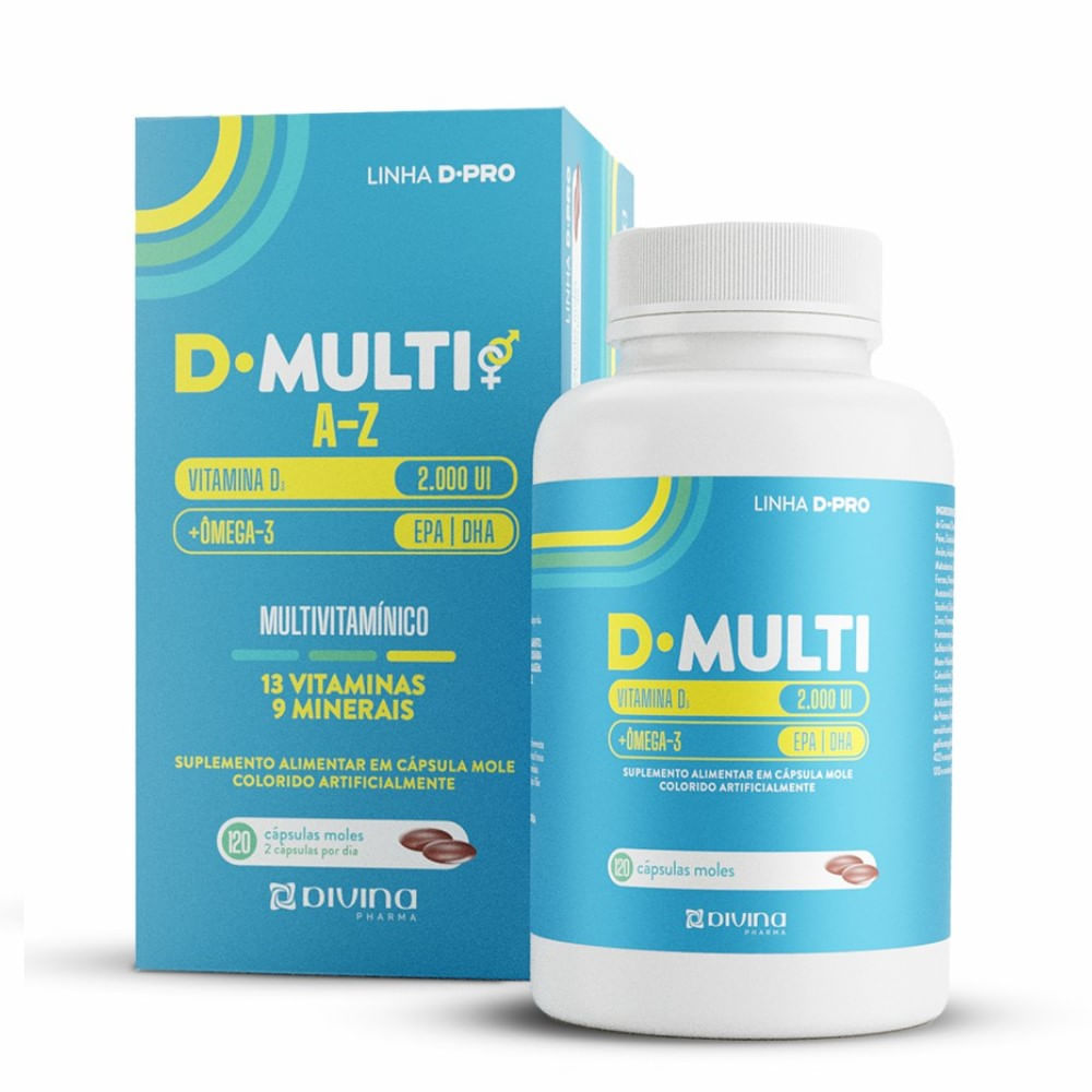 Multi Az + D 2000 Ui + Omega 3 D.Pro 120 Cápsulas
