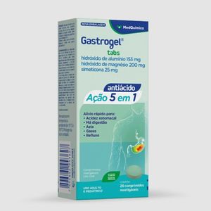 Gastrogel Tabs MedQuímica Sabor Menta 20 Comprimidos