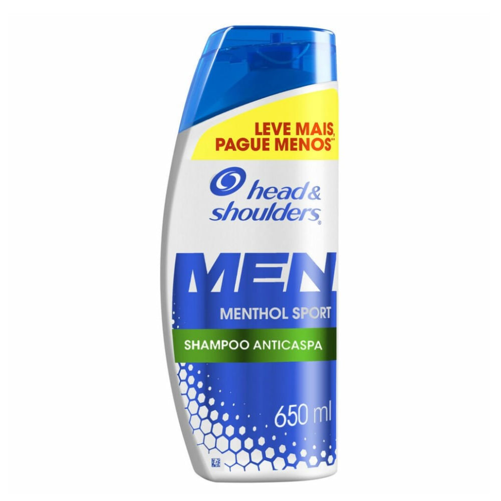 Shampoo Anticaspa Head e Shoulders Menthol Sport 650ml