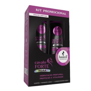 Kit Haskell Cavalo Forte Hidra Shampoo 500ml + Condicionador 300ml