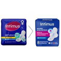 Absorvente Externo Intimus Noturno Suave Com Abas 8 Unidades