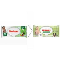 Lenços Umedecidos Huggies Higiene Superior Limpa 2x Mais - 48 unidades