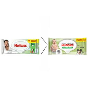 Lenços Umedecidos Huggies Higiene Superior Limpa 2x Mais- 96 Unidades