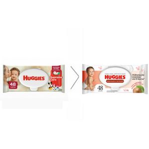 Lenços Umedecidos Huggies Hidratação e Nutrição Contra Assaduras 48 unidades