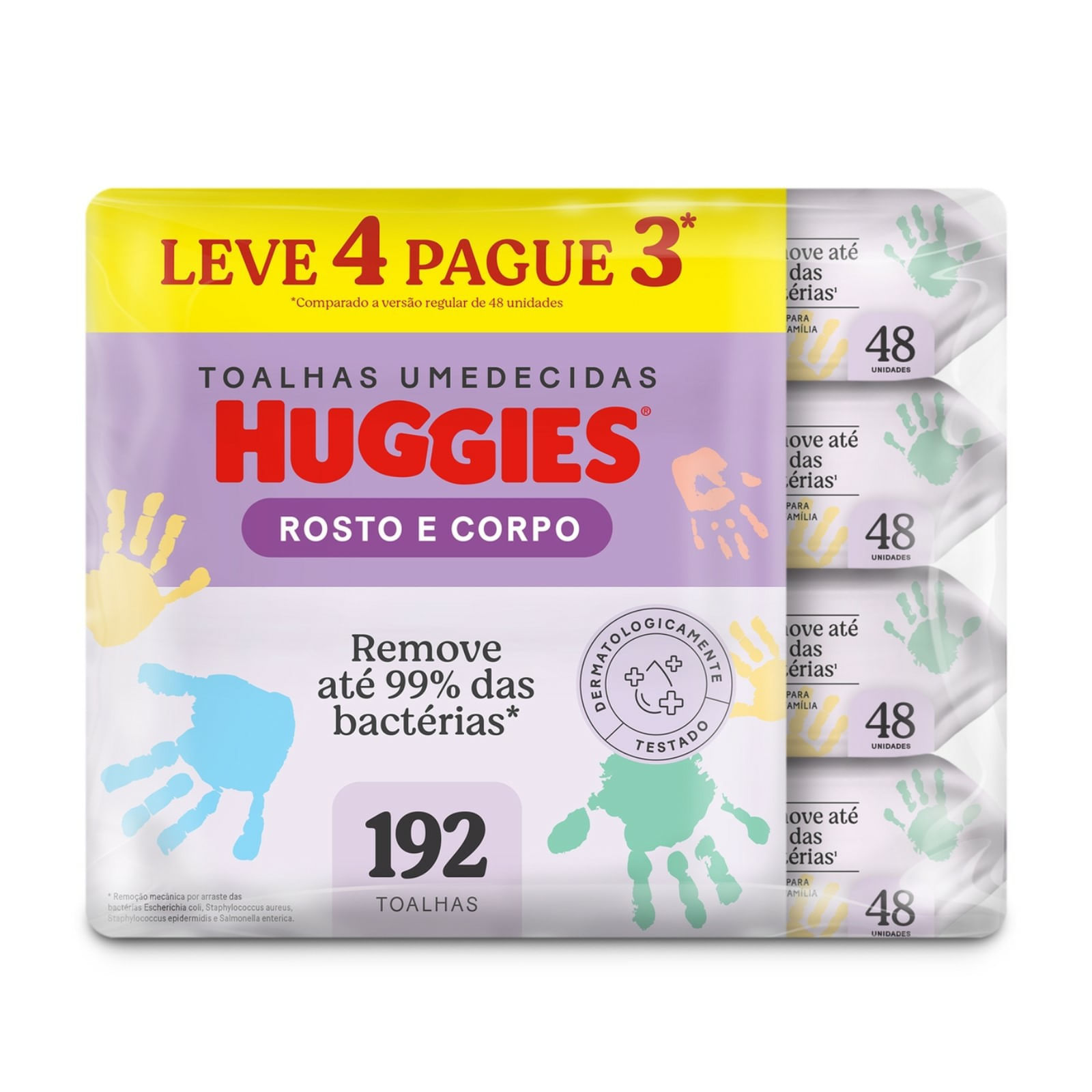 Lenço Umedecido Huggies Rosto e Corpo 192 Unidades - Drogaria Venancio