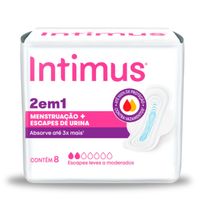 Absorvente Intimus 2 em 1 Com abas 8 Unidades