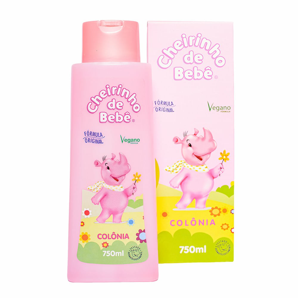 Colônia Infantil Cheirinho De Bebê Rosa 750ml
