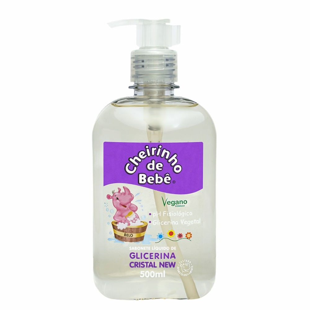 Sabonete Líquido Cheirinho de Bebê Glicerina Cristal 500ml
