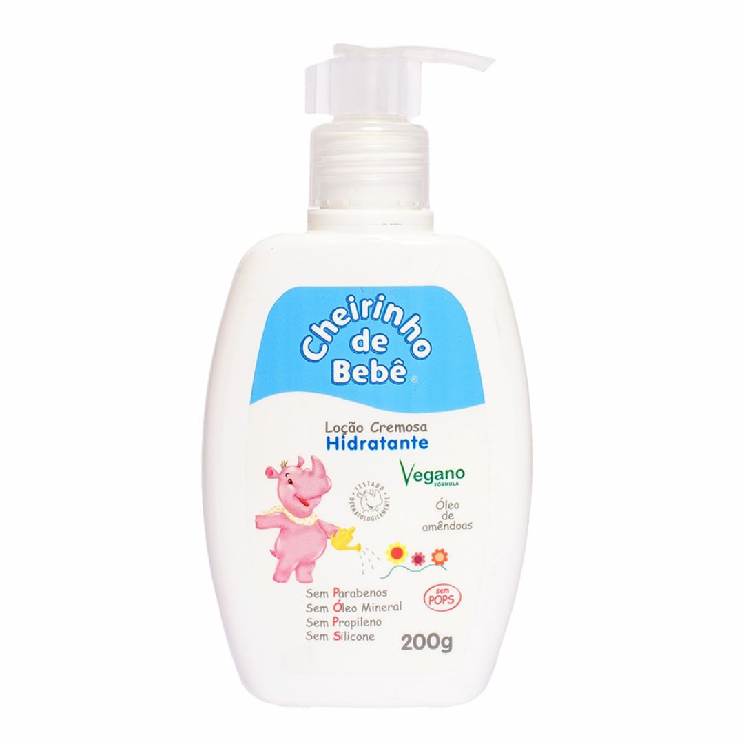 Loção Cremosa Hidratante Cheirinho de Bebê Azul 200g