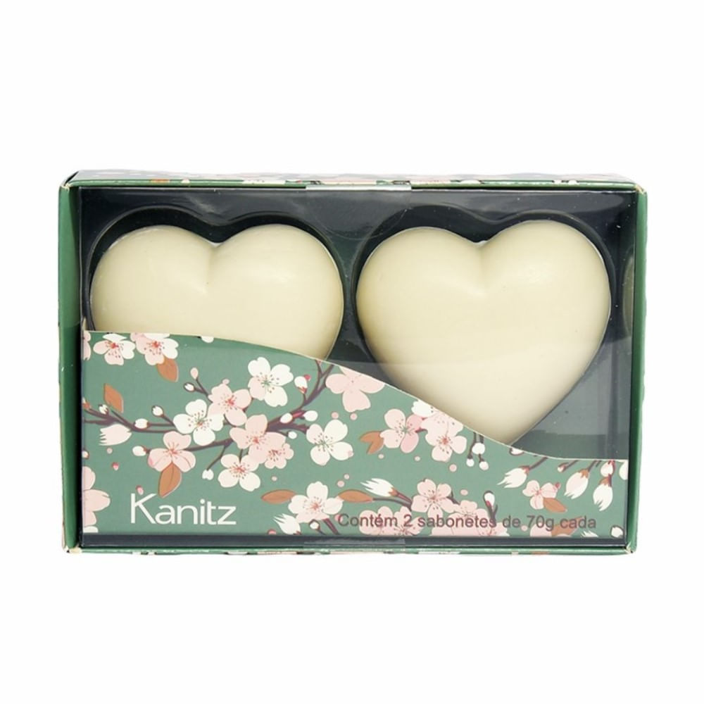 Sabonete em Barra Kanitz Floriss Green Roses Coração 2 Unidades de 70g Cada