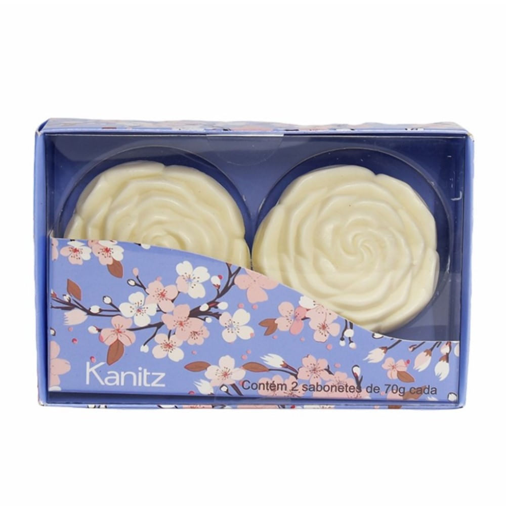 Sabonete em Barra Kanitz Floriss Roses In Bloom Rosa 2 Unidades 70g