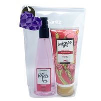 Kit Kanitz Deo Colônia Corporal Meu Eu Vibrante 200ml + Loção Hidratante Corporal Intense Love Apple Kiss 200g