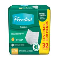 Roupa Íntima Descartável Plenitud Classic Intensa G/Xg 32 Unidades