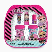 Kit Beleza Infantil Mochila L.O.L Surprise View Cosméticos (Shampoo + Condicionador + Batom + Brilho Labial + Esmalte)