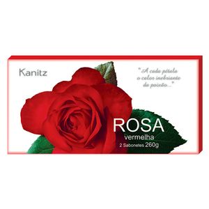 Sabonete Kanitz Alma Gêmea Rosa vermelha 2 unidades