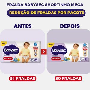 Fralda BabySec Premium Galinha Pintadinha Shortinho M 30 Unidades