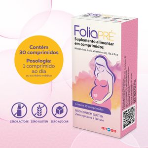 Suplemento Alimentar Folia Pré 30 Comprimidos