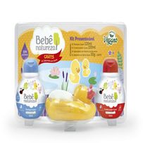 Kit Bebê Natureza Presente Suave Shampoo 120ml + Condicionador 100ml + Saboneteira De Patinho De Borracha + Sabonete Em Barra 50g