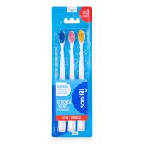 Escova Dental Sanifill Essencial Cerdas Macias Cores Sortidas 3 Unidades